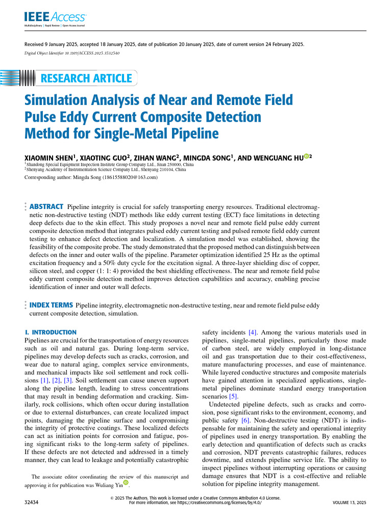 Enhanced Eddy Current Detection for Pipelines | PDF | Inductor ...