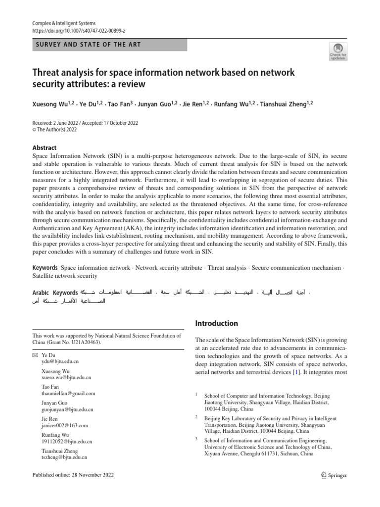 Threat Analysis in Space Networks | PDF | Computer Network | Encryption