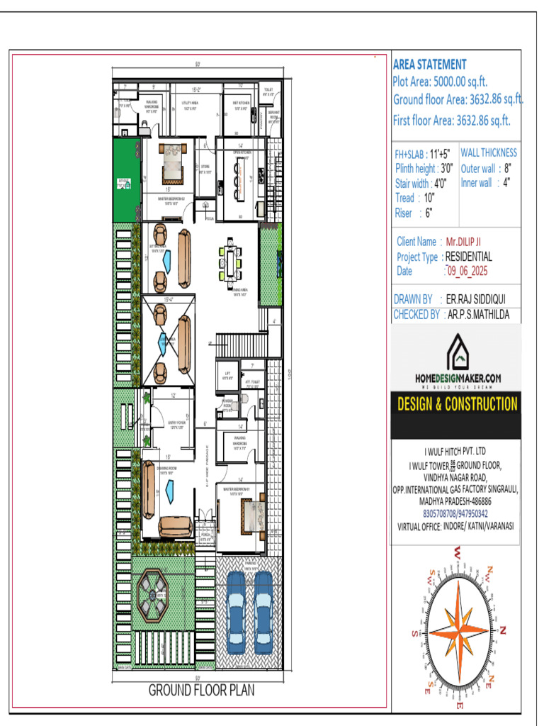Residential Ground and First Floor Plan | PDF | Stairs | Architectural ...