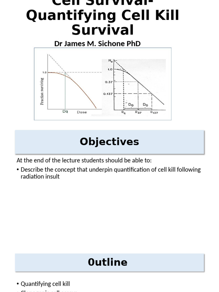 Lecture 8 Quantifying Cell Kill | PDF | Life Sciences | Biology