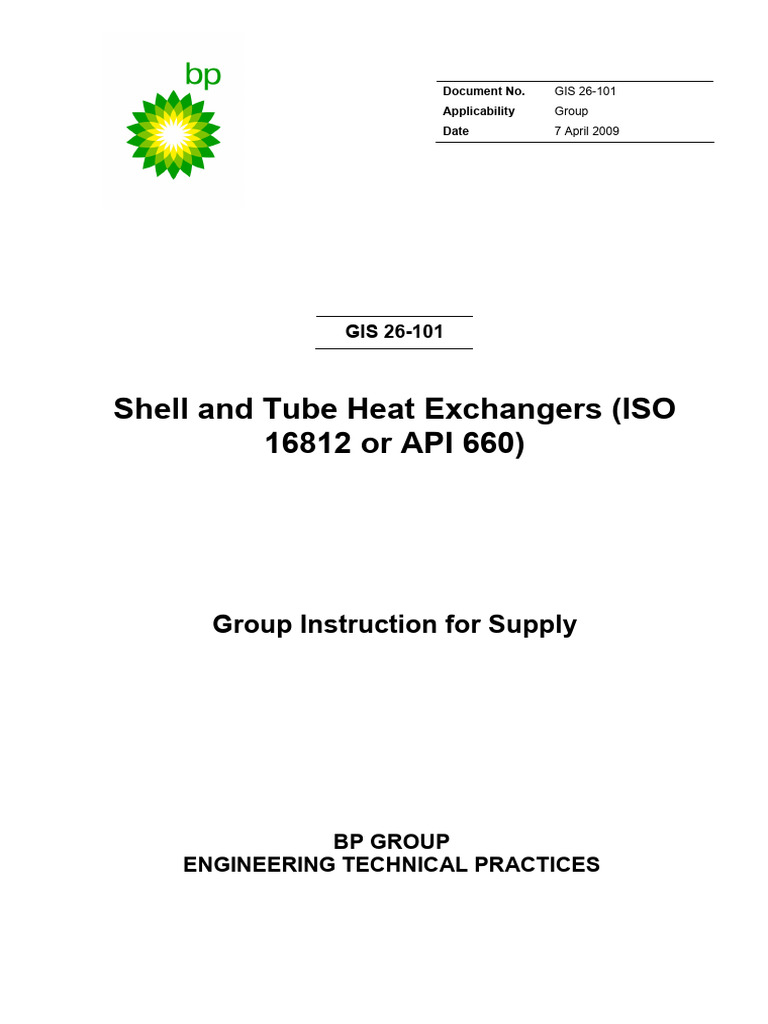 Shell and Tube Heat Exchanger Standards | PDF | Heat Exchanger | Pipe ...
