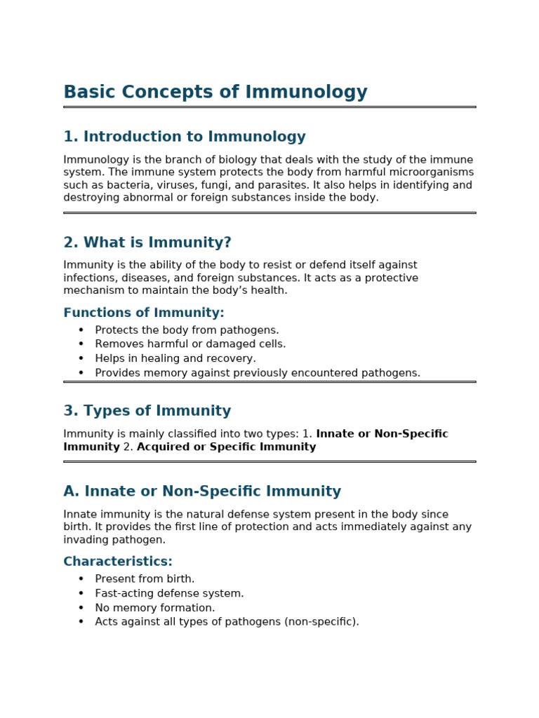 Understanding Immunology Basics | PDF | Immune System | Vaccines