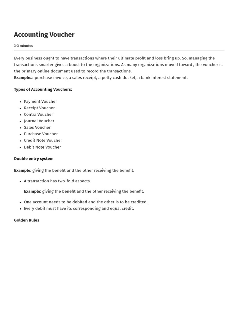 Accounting Voucher | PDF