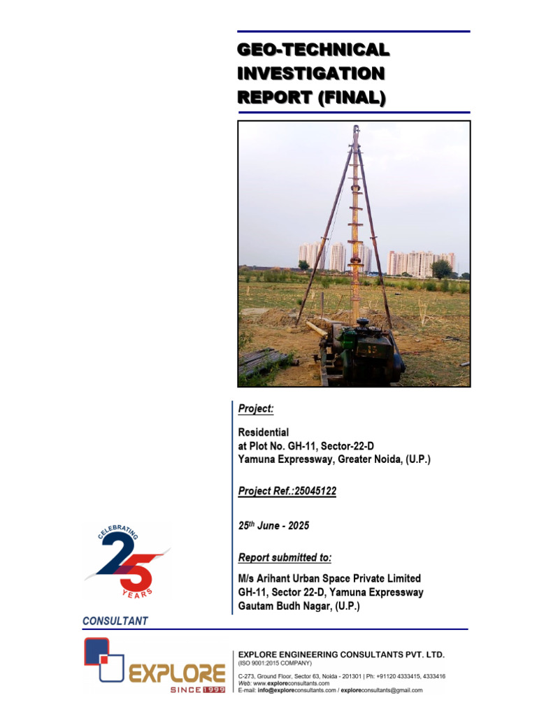 Geotechnical Report for Greater Noida | PDF | Silt | Sand