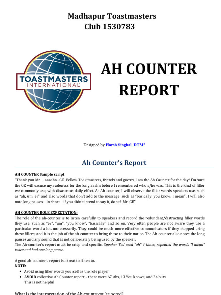 Ah Counter Report 2020 | PDF
