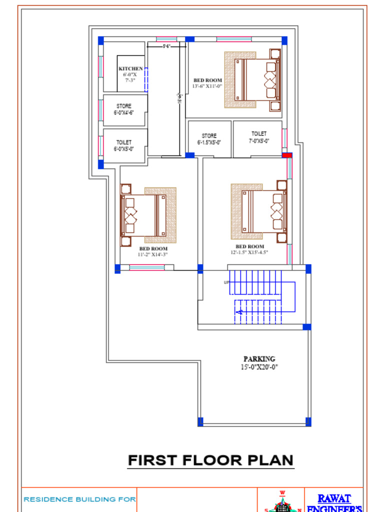 First Floor Plan for Residence Building | PDF