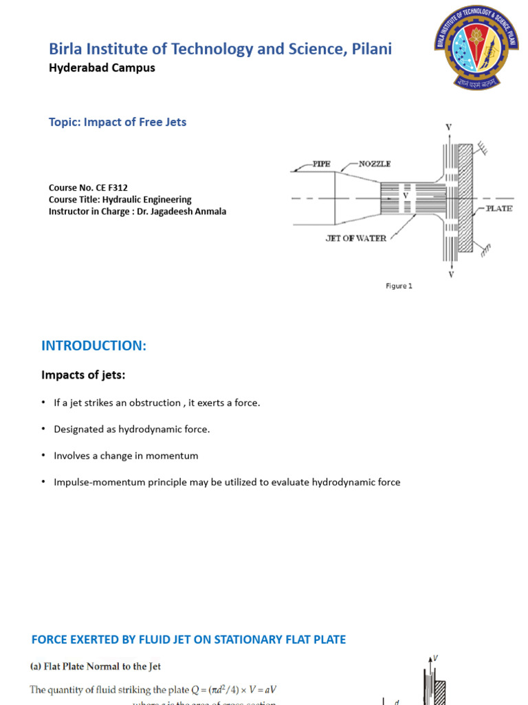Impact of Free Jets in Hydraulic Engineering | PDF | Fluid Dynamics | Force