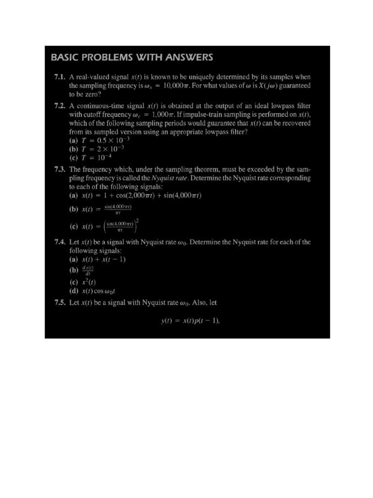 All 7TH Chapter Problems | PDF