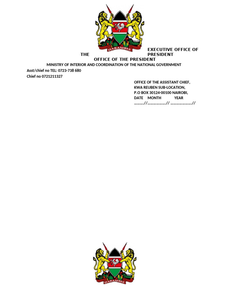 Asst Reccomedation and Chief Letter Head | PDF