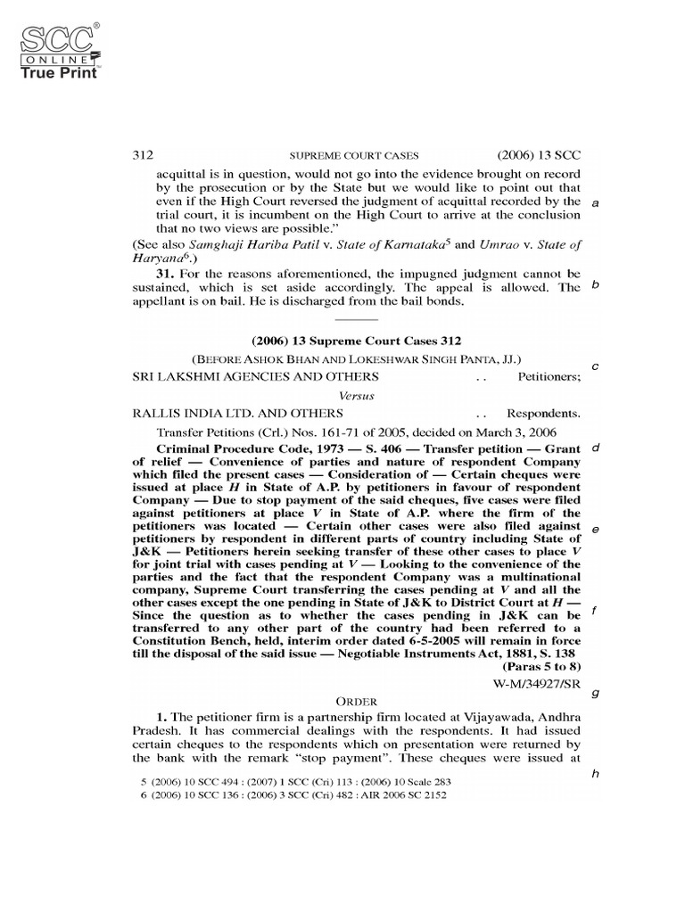 Supreme Court Judgment Analysis: Modak | PDF