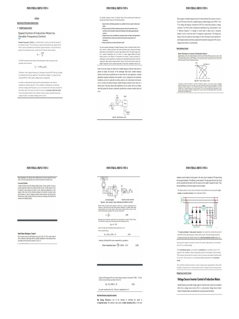 Industrial Drives Uint 4 | PDF | Electric Motor | Power Inverter