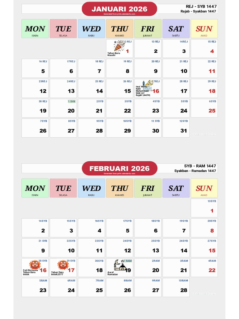 Calendar Test 1 | PDF
