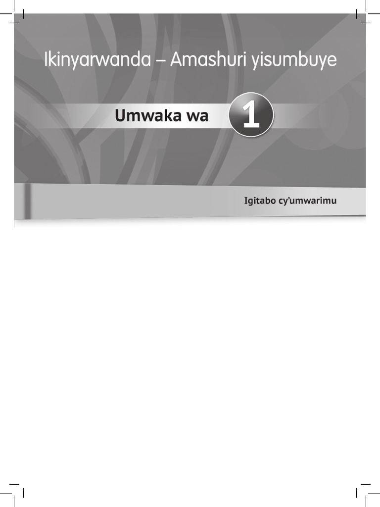 Guide Pédagogique pour l'Ikinyarwanda | PDF | Rwanda | Linguistique