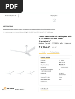 Ceiling Fan Specifications Overview | PDF | Alternating Current | Mains ...