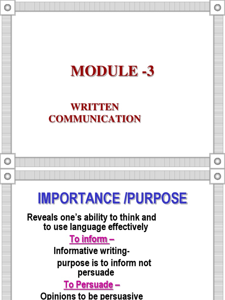 Effective Written Communication Skills | PDF | Subject (Grammar ...