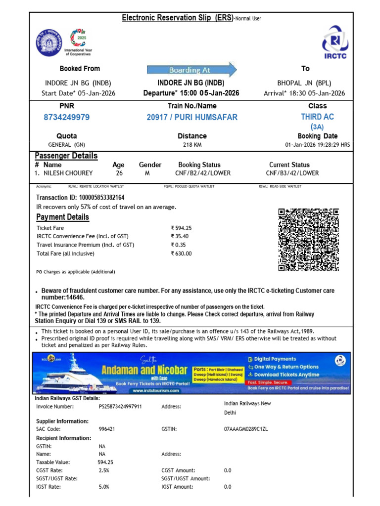 Train Ticket | PDF | Identity Document | Payments