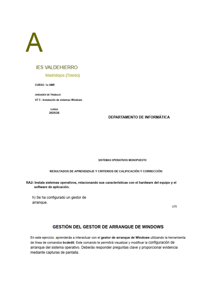 Gestor de Arranque | PDF | Arranque | Microsoft Windows