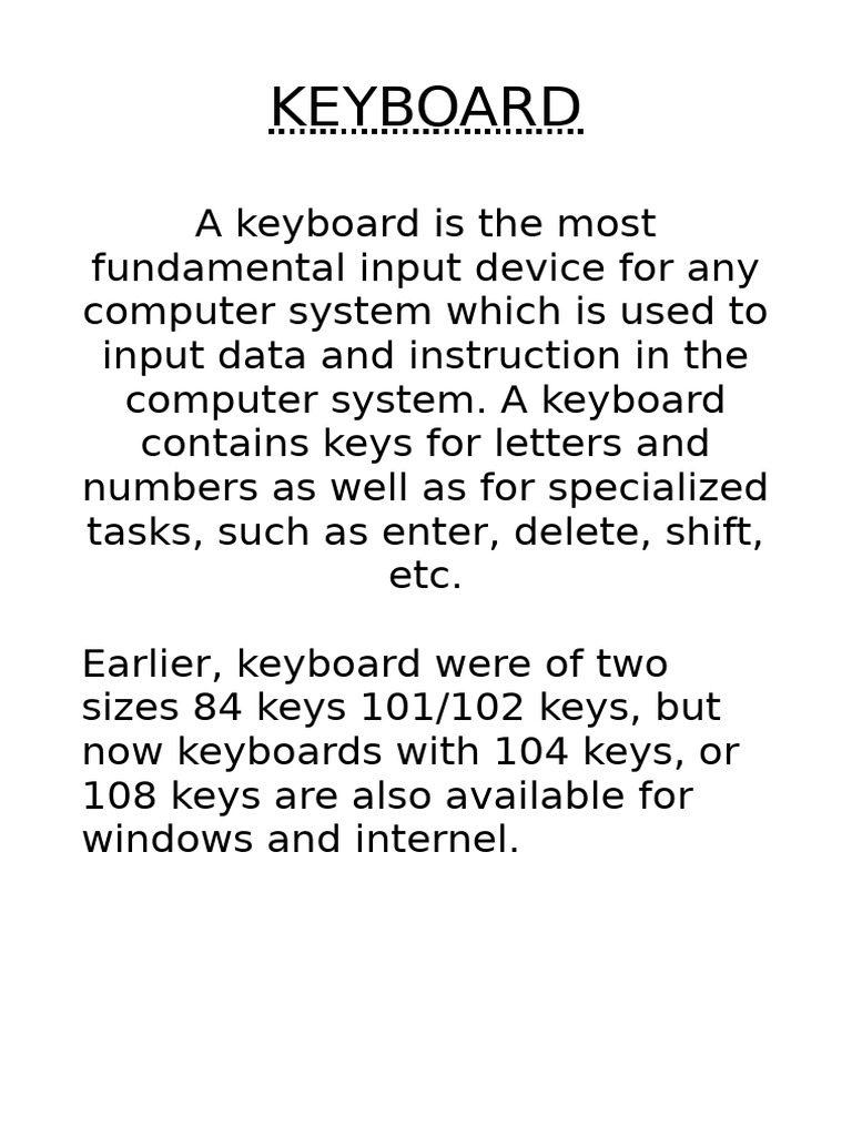 Keyboard | PDF