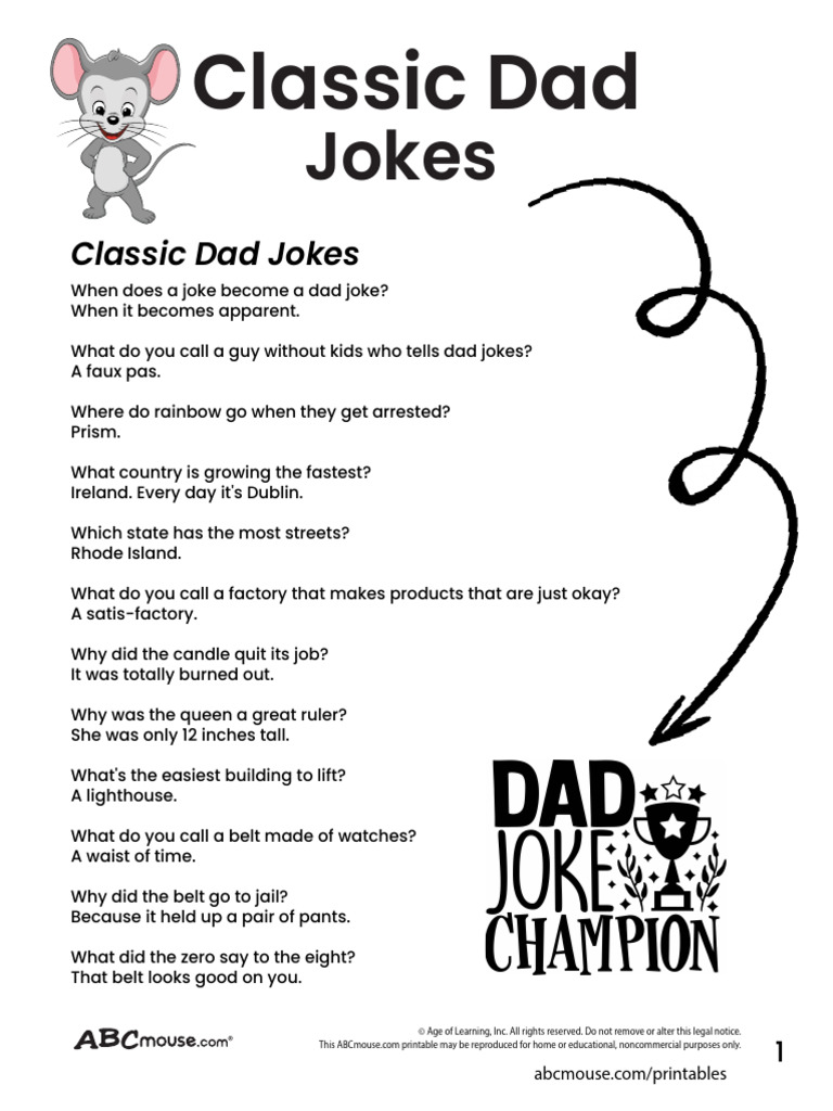 ABCmouse Combined Dad Jokes Packet | PDF