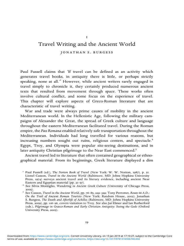 Ancient Travel Writing in Literature | PDF | Odysseus | Odyssey
