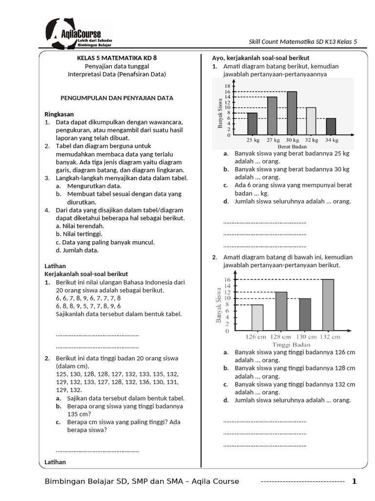 Penyajian Data Matematika Kelas 5 SD | PDF