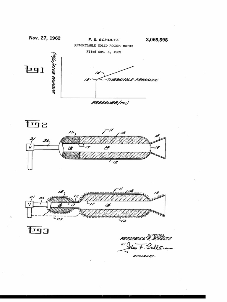 US3065598 | PDF | Rocket Propellant | Rocket Engine