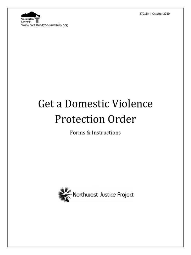 3701en DV Petition For Order of Protection Packet | PDF | Stalking ...
