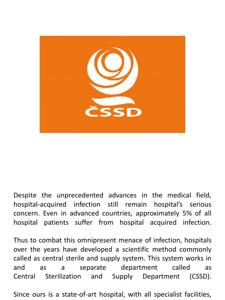 CSSD | PDF | Infection Control | Hospital