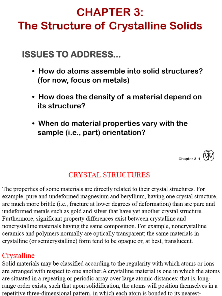 Crystalline Solid Structures Explained | PDF | Crystal Structure | Crystal