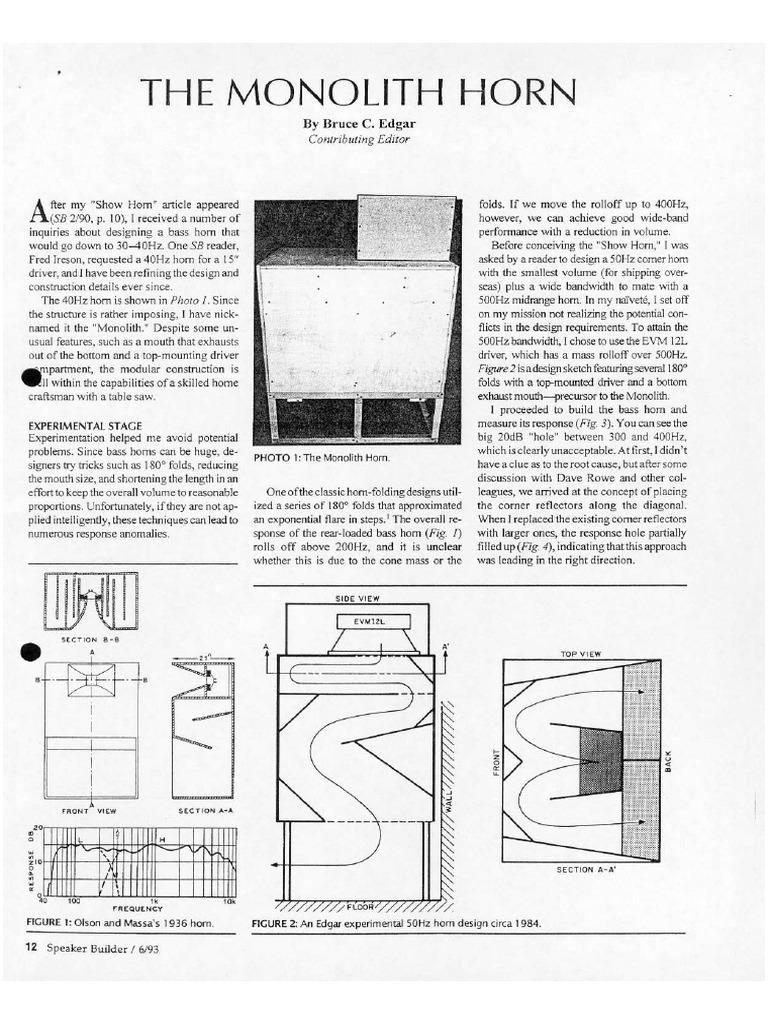 Edgar Monolith Horn | PDF
