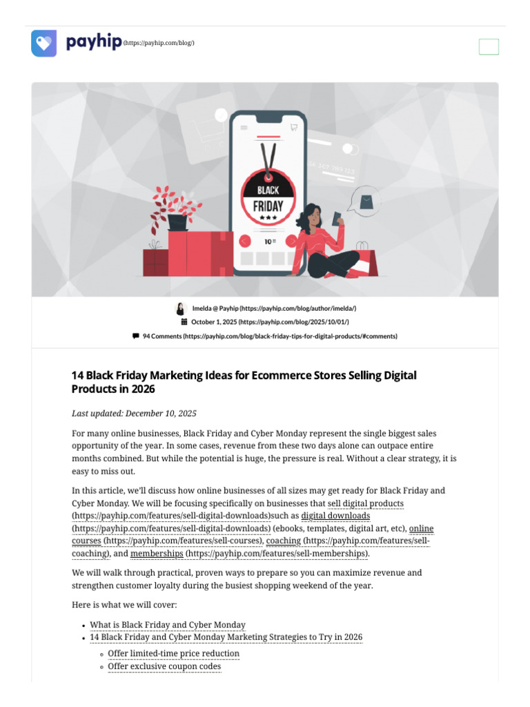 14 Black Friday Marketing Ideas For Ecommerce Stores Selling Digital ...