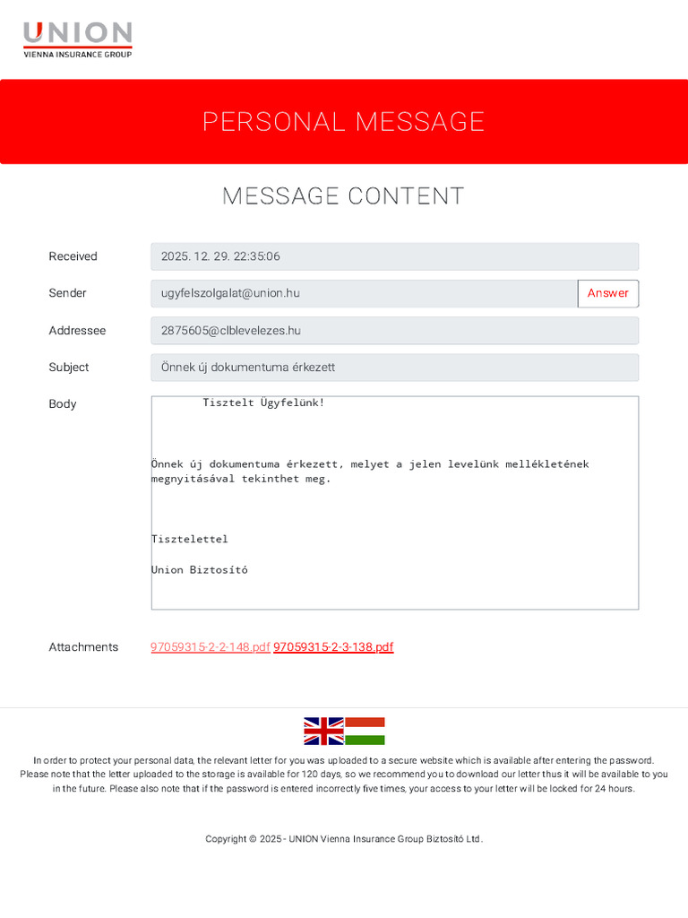 Union _ Message Handling_1767181743989 | PDF