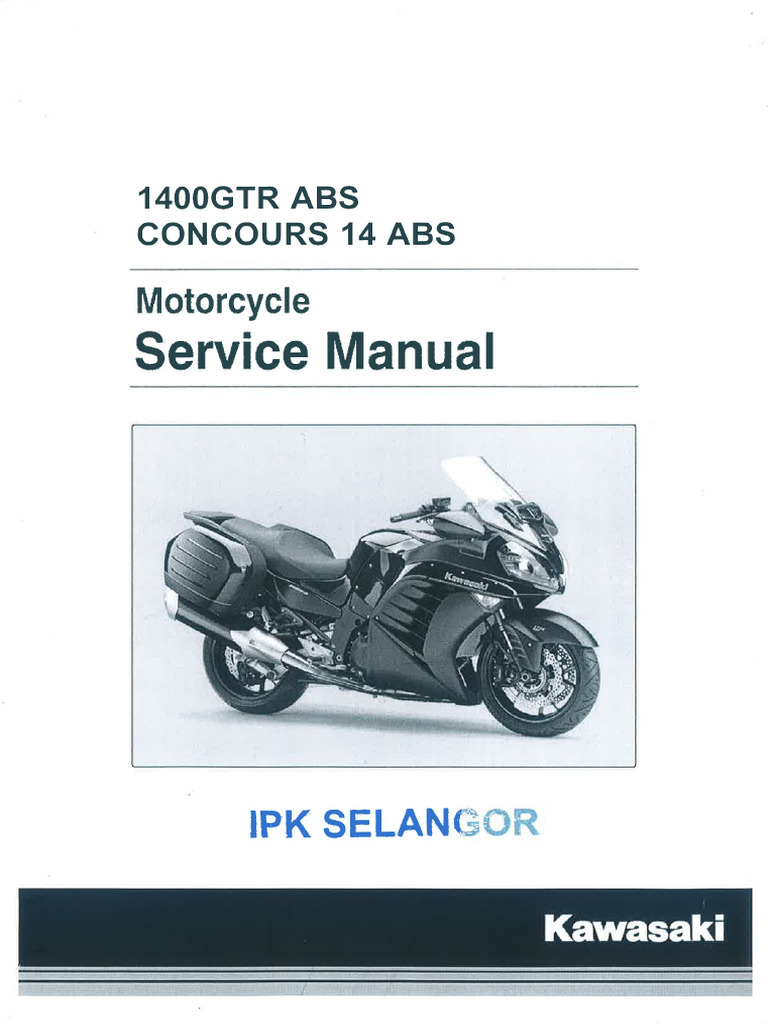 Kawasaki 1400 GTR Concours 14 ABS - Motorcycle Service Manual | PDF
