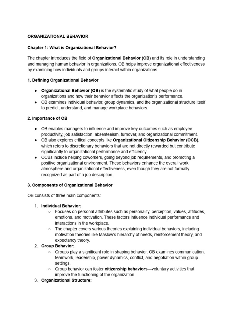 Understanding Organizational Behavior | PDF | Job Satisfaction ...