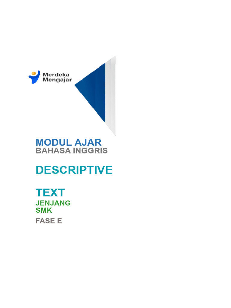 Modul Ajar Descriptive Text SMK 2024 | PDF