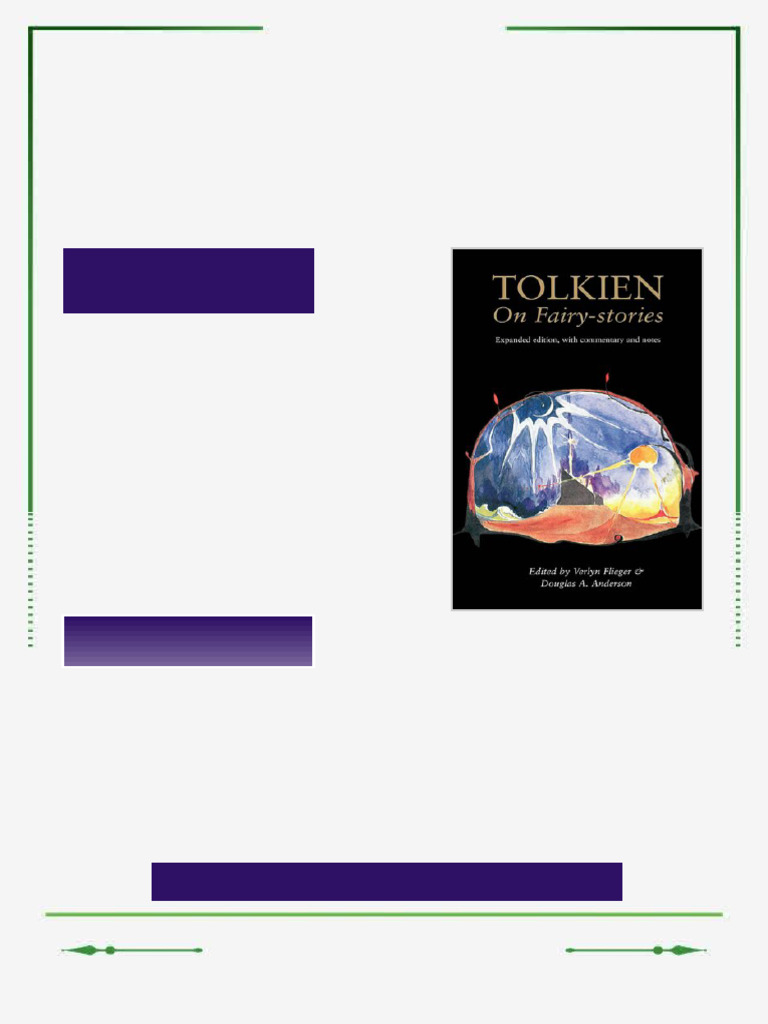 Tolkien On Fairy stories Expanded Edition with Commentary and Notes J ...