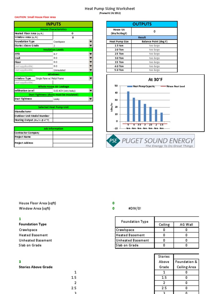 Heat Pump Sizing Calculator PDF Basement Framing (Construction)