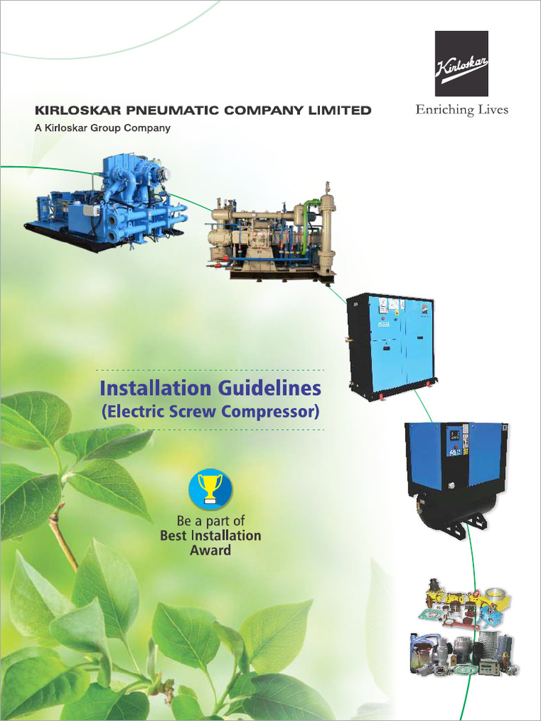 Installation Guidelines For Electrical Screw Compressor | PDF