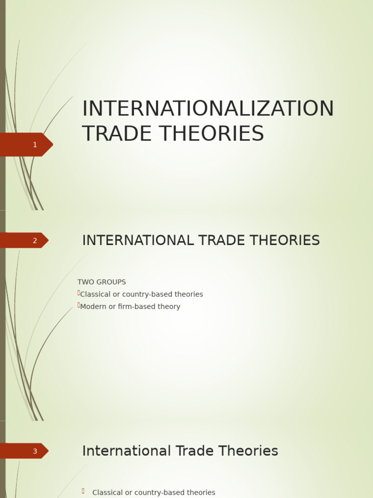 Overview of International Trade Theories | PDF | Mercantilism | Market ...