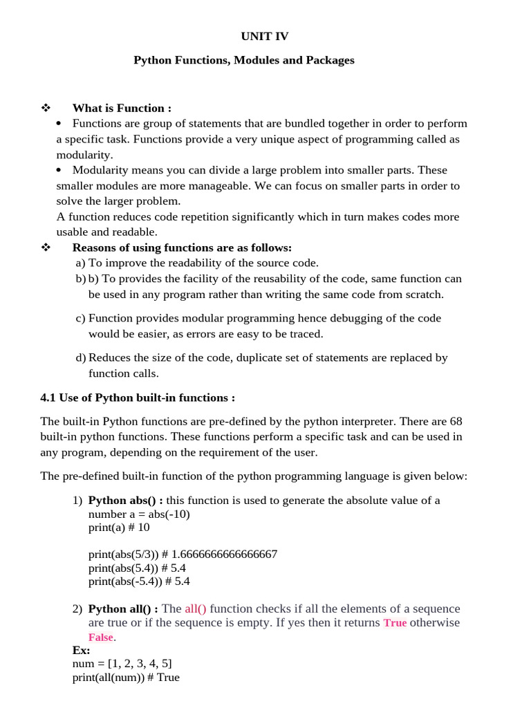 PWP UNIT IV | PDF | Boolean Data Type | Scope (Computer Science)
