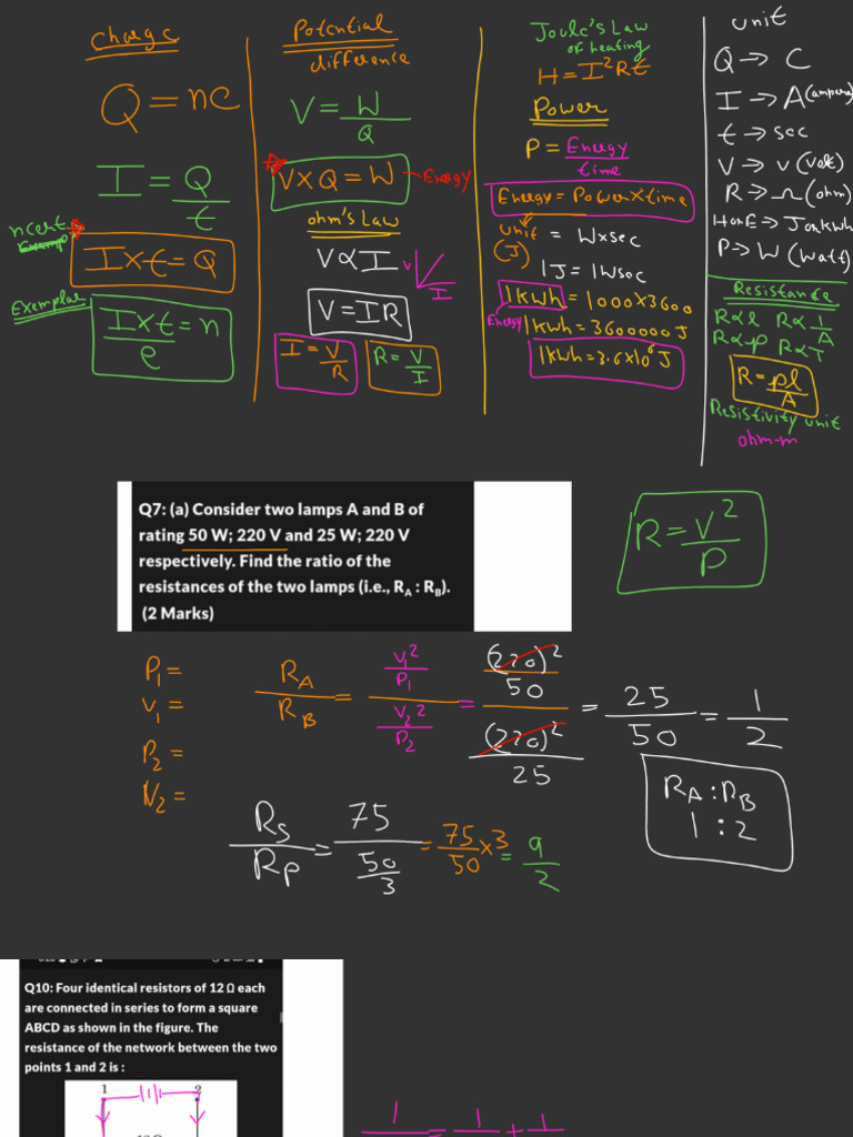 Electricity Notes Pyq | PDF