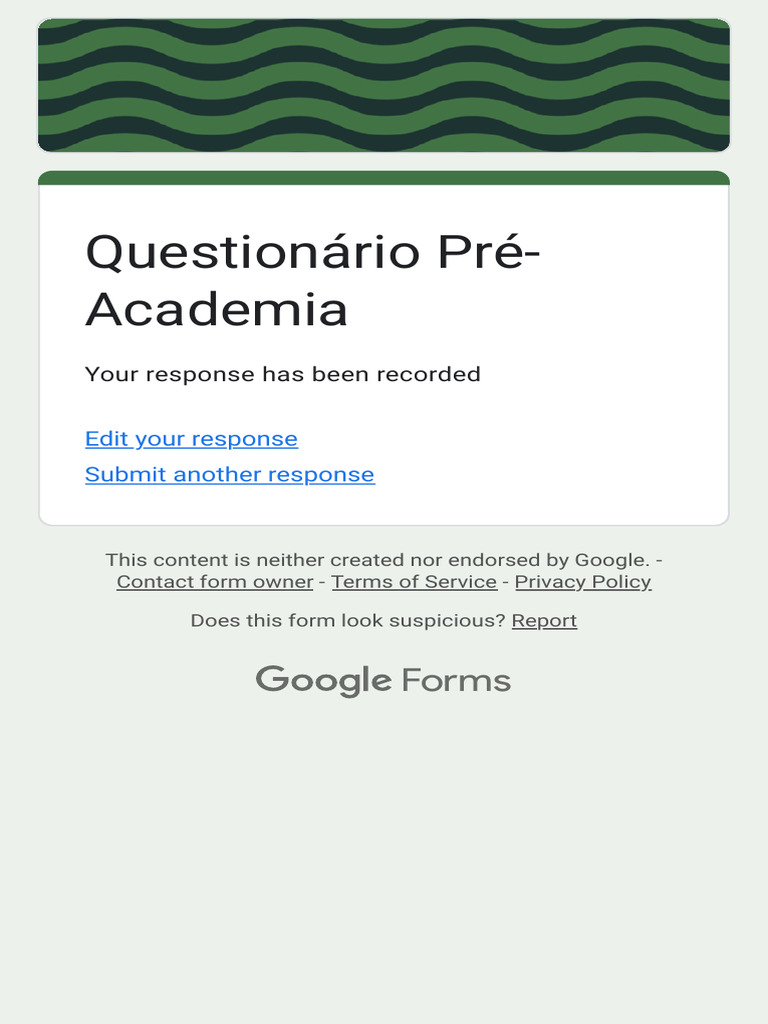 Pre-Academy Questionnaire Submission | PDF