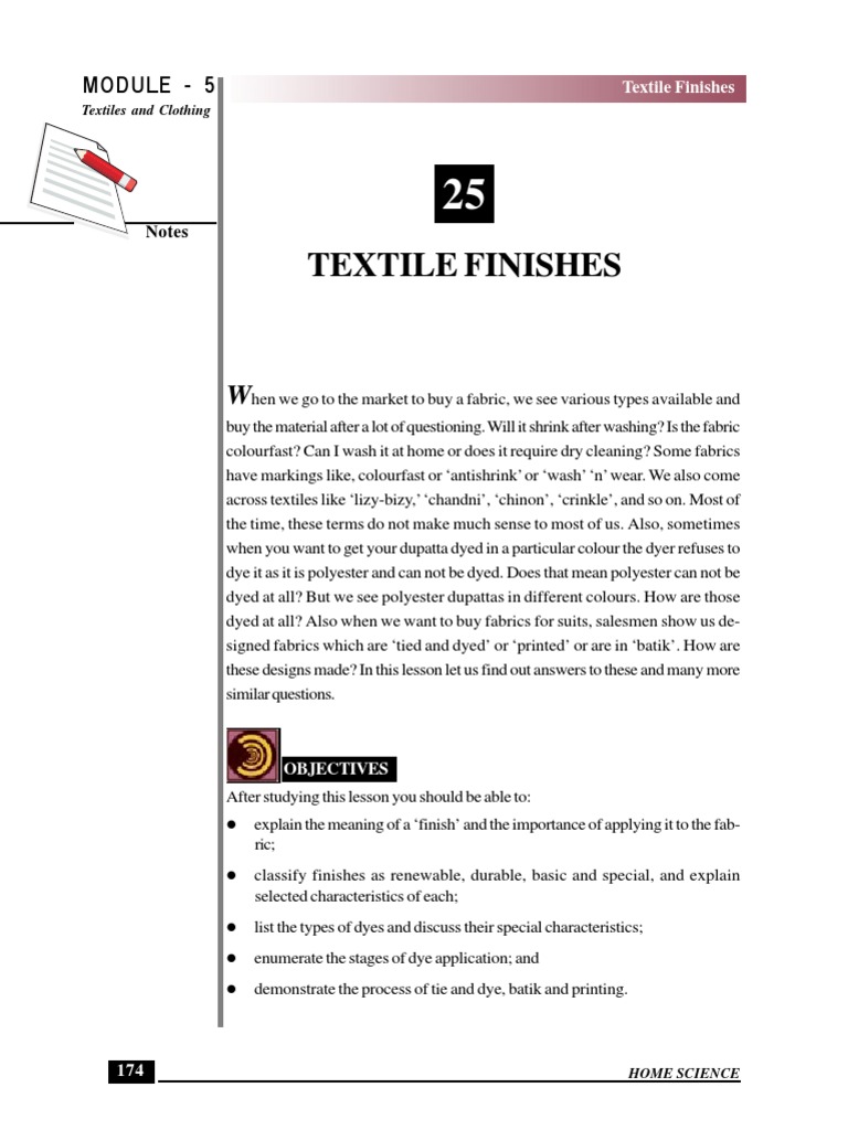 Understanding Textile Finishes | PDF | Dyeing | Textiles