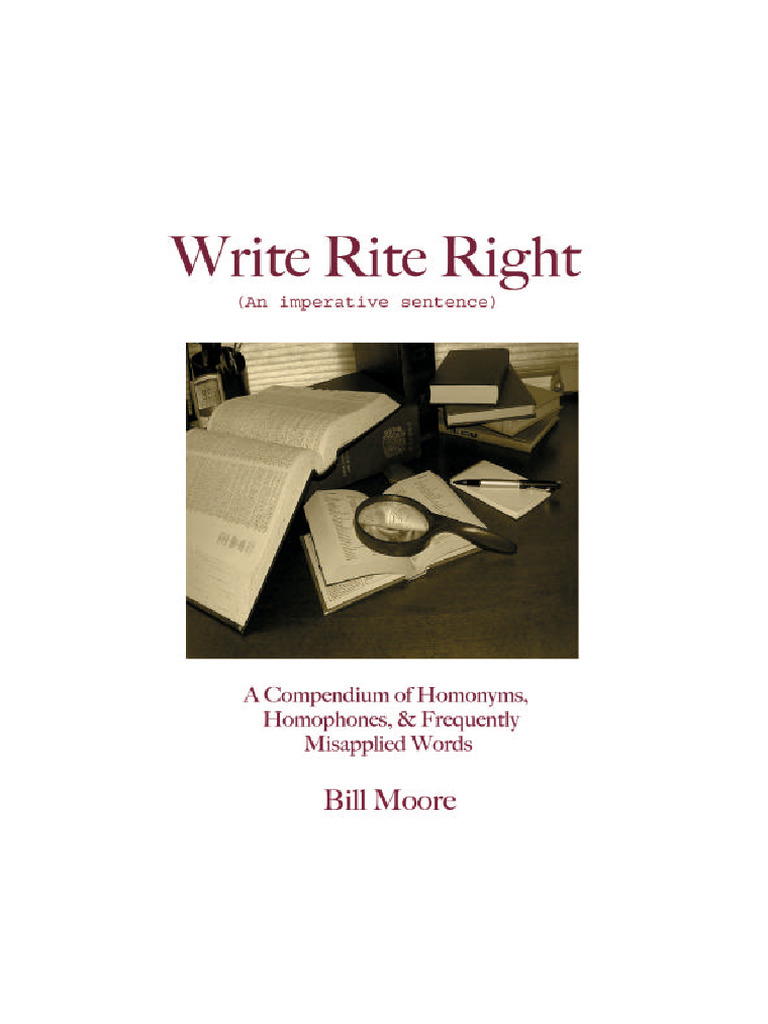 Write Rite Right by Bill Moore | PDF