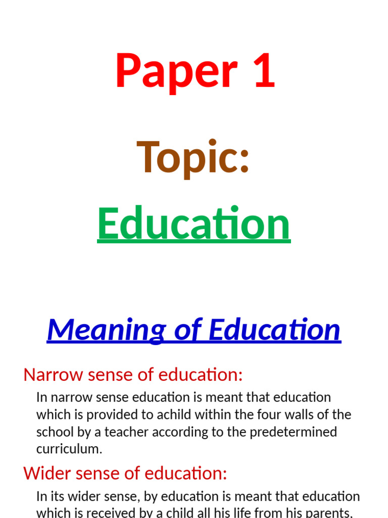 Education | PDF