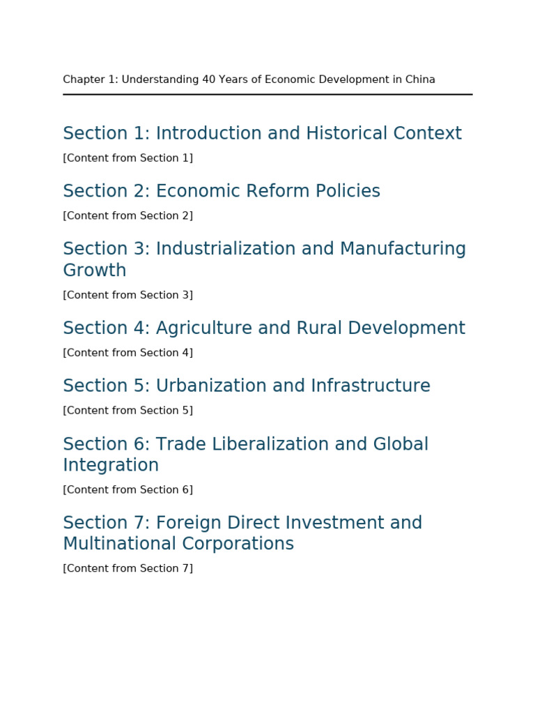 Chapter1 Economic Development China | PDF