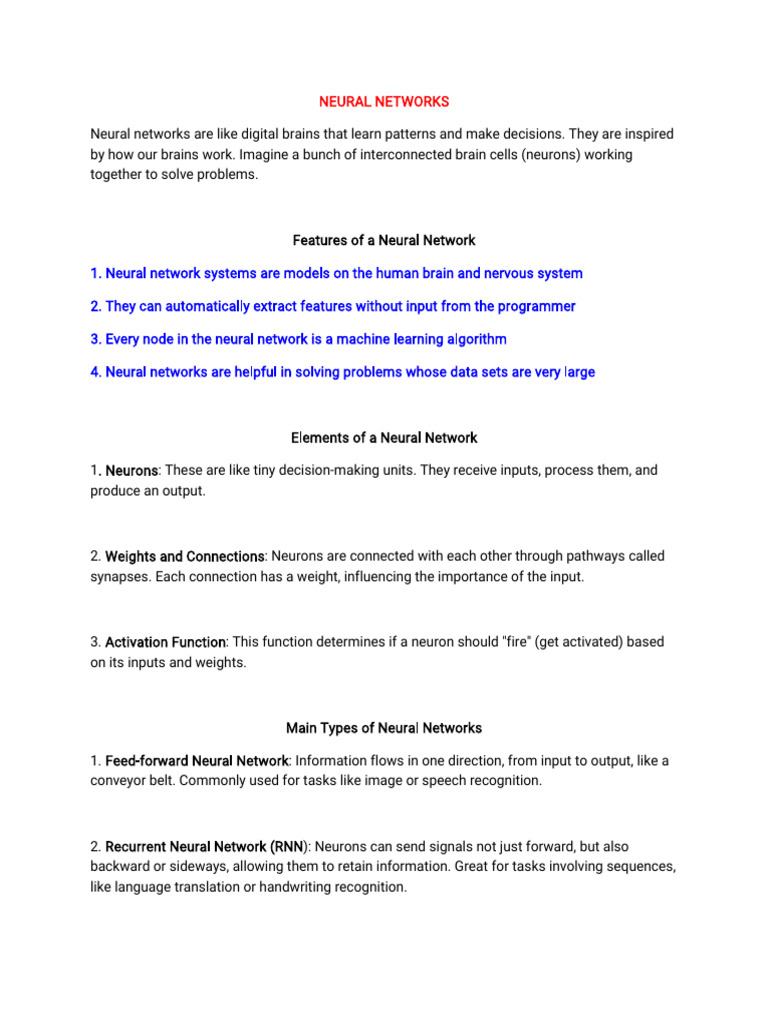 Understanding Neural Networks Basics | PDF