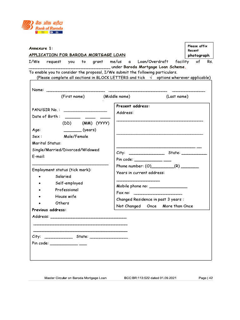Mortgage Form | PDF