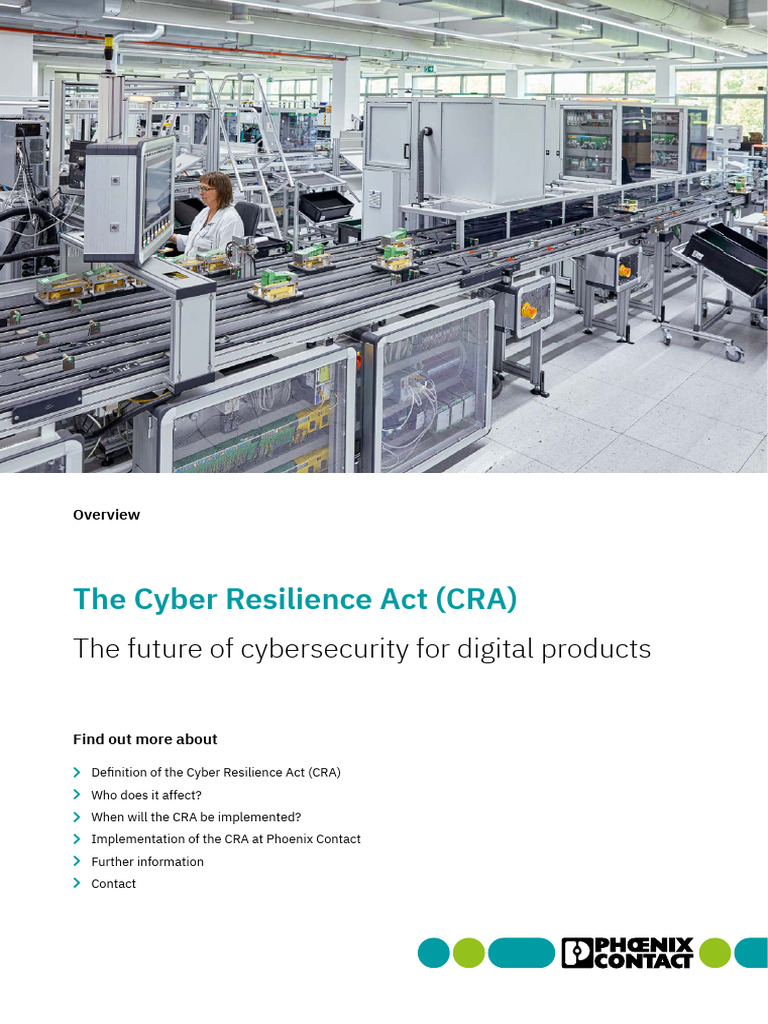 En Cyber Resilience Act LoRes | PDF | Computer Security | Security