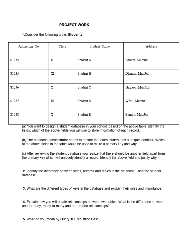 Student Database Design Guide | PDF